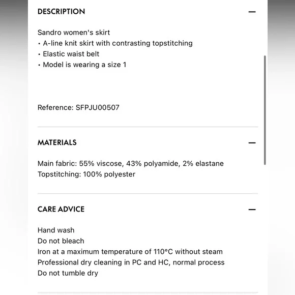 Sandro Brown A-Line Knit Skirt - Picture 6 of 7